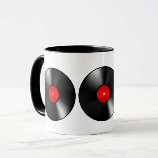 Mok vinylrecord koffie (Voorkant links)