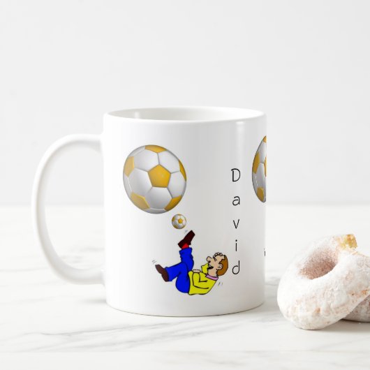 Mok voetbal Man (Met donut)