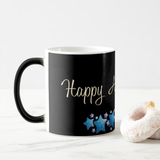 Mok voor 11 oz morphing in zwart-wit (Met donut)