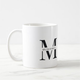"Mok voor aangepaste naam met letter M" Koffiemok