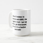 Mok voor ADHD-vechter terwijl het onder ogen zien  (Voorkant links)