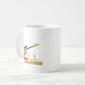 Mok voor bladevormig Word Art Design Coffee (Voorkant links)