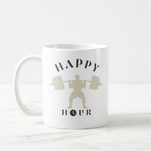 mok voor Crossfit Coffee Happy Hour Funny Gym