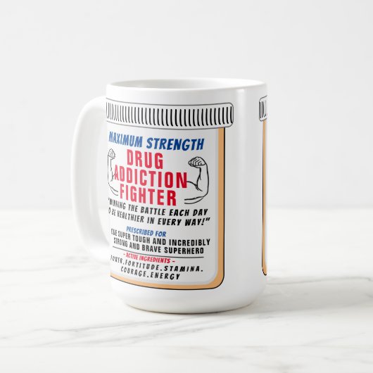 Mok voor drugsverslaving (Voorkant links)