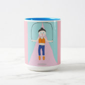 mok voor een cartoon springen (Center)