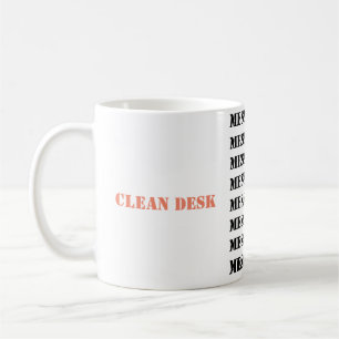 Mok voor een schoon bureau/messagerbureau