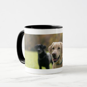 Mok voor gele en zwarte labrador zwarte koffie