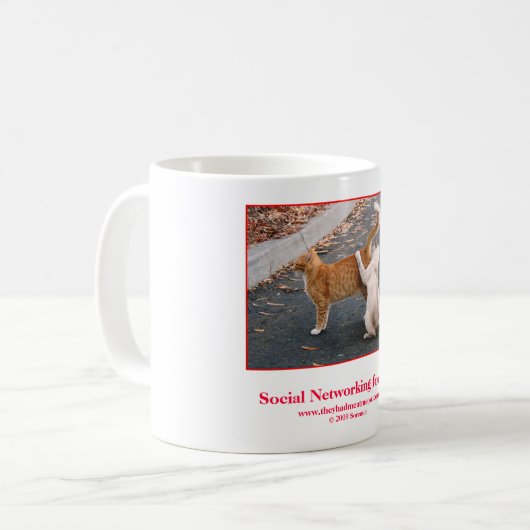 mok voor grappige kattenkoffie (Voorkant links)