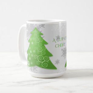 Mok voor groene kerstboomkoffie