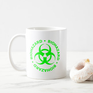 Mok voor groene waarschuwing voor gevaren