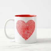 Mok voor hartinkt tweetone koffie (Links)