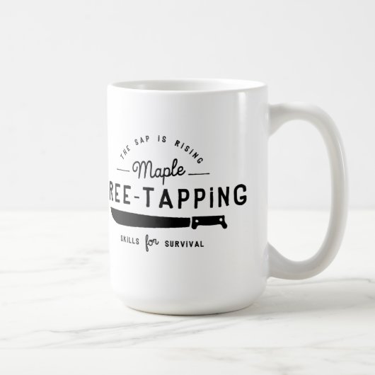 Mok voor het aftappen van de zoete Survivalismante (Rechts)