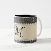 Mok voor het decorteren van Girly Glitter Monogram (Voorkant rechts)