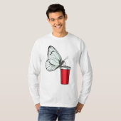 Mok voor het Drink van vlinder T-shirt (Voorkant volledig)