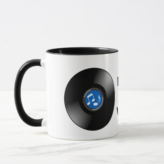 Mok voor het ontwerpen van vinylrecords (Links)