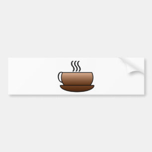 Mok voor het stoomkoffie bumpersticker