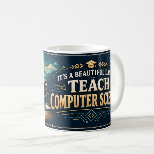 Mok voor informaticadocent, cadeau voor een mooie (Voorkant rechts)