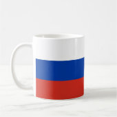 Mok voor keramische koffie onder russische vlag (Links)