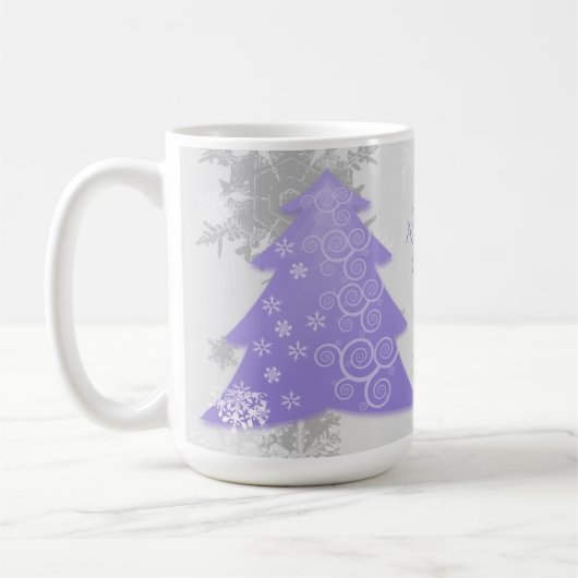 Mok voor kerstboomkoffie met lavender Festive (Links)