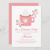 Mok voor kerstfeest met warme chocolade kaart (Voorkant / Achterkant)