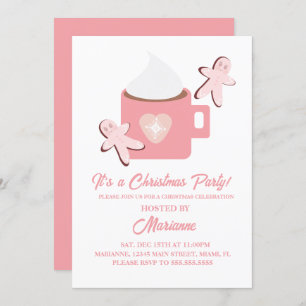 Mok voor kerstfeest met warme chocolade kaart