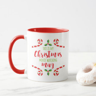 Mok voor kerstfilm kijken