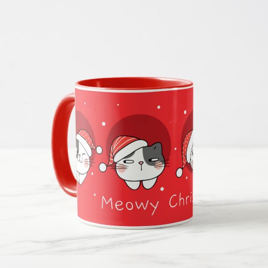 Mok voor kerstkatten (Voorkant links)