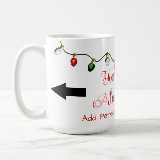 Mok voor kerstkerstSjabloon in het kunstwerk van j (Links)