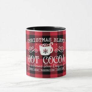 Mok voor kerstmengeling Hot-cacao Red Buffalo Chec