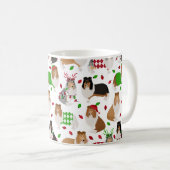 Mok voor kerstmis Rough Collie Coffee (Voorkant rechts)