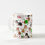 Mok voor kerstmis Rough Collie Coffee (Voorkant links)