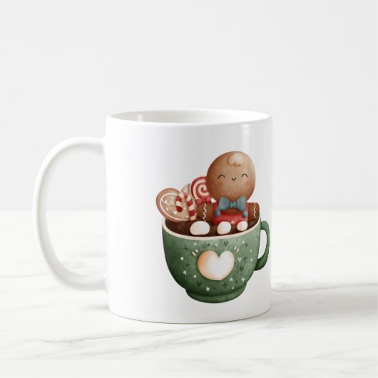 Mok voor kerstontbijtbrood Man Coffee (Links)
