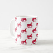 Mok voor kerstpaarden Rood (Voorkant links)