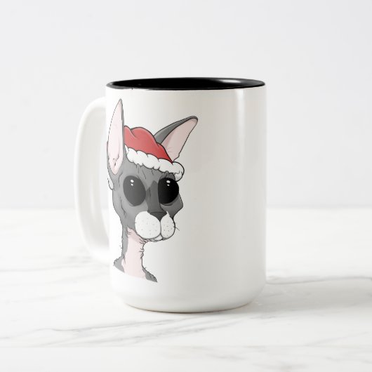 Mok voor kerstsynx (Voorkant links)