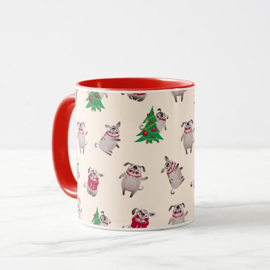 Mok voor kersttaarten (Voorkant links)