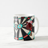 Mok voor kleurrijk dartboard en kunstdart (Voorkant rechts)