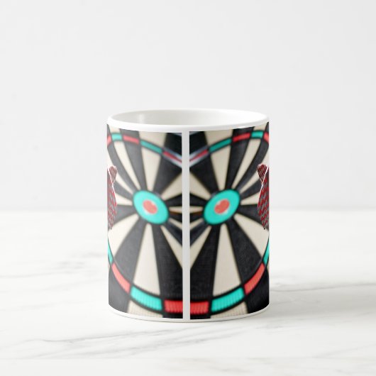 Mok voor kleurrijk dartboard en kunstdart (Center)