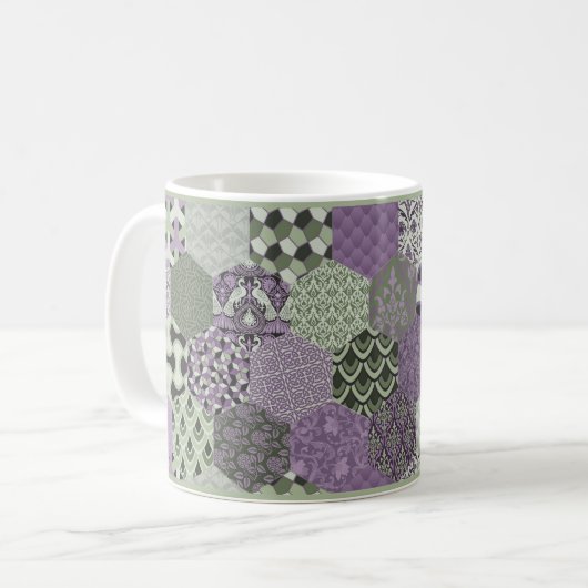 Mok voor lavender en Sage Patchwork Coffee (Voorkant links)
