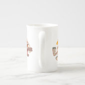 Mok voor levendige Cartoon Pinto Horse Bone China (Achterkant)