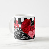 Mok voor Love and Rozen Blackboard Style (Voorkant links)