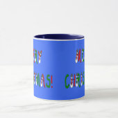 Mok voor Merry Kerstmis Snowman Font (Midden)
