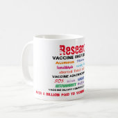 Mok voor onderzoeksvaccins koffie (Voorkant links)