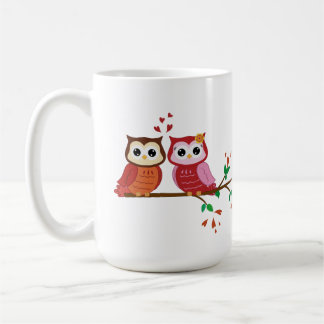 Mok voor Owl Couple Valentijnsdag