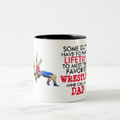 Mok voor pap uit zijn favoriete wrestler (Center)