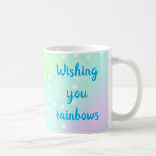 Mok voor pasteelregenboog "Wishing you Rainbows"