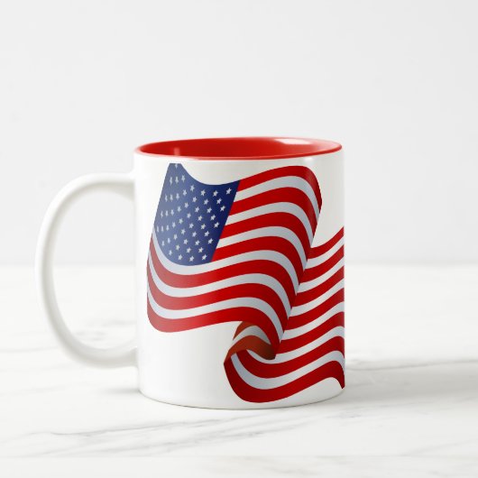 Mok voor patriottische vlagkoffie (Links)