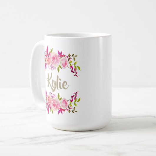 Mok voor persoonlijke naam | Aangepaste cadeaus vo (Voorkant links)