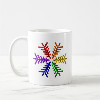 Mok voor regenboogkerstbomen Snowflake
