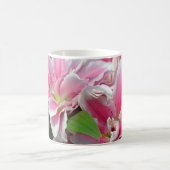 Mok voor roze stargazer lily florale koffie (Center)