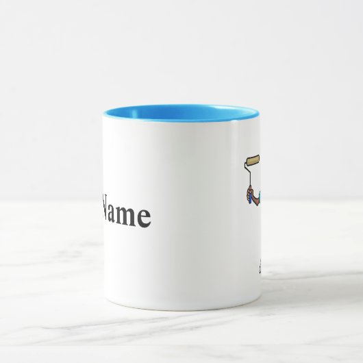 Mok voor schilders van het zwarte of Afrikaanse Am (Midden)